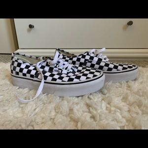 Checkered vans! Worn once